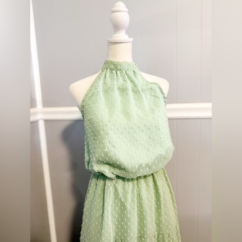 Pretty Garden Halter Swiss Dot Maxi - Picture 5 of 7
